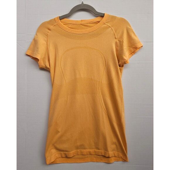 Lululemon Swiftly Tech Short Sleeve Crew |Women’s 8 Monarch Orange Seamless Tee - Picture 5 of 9